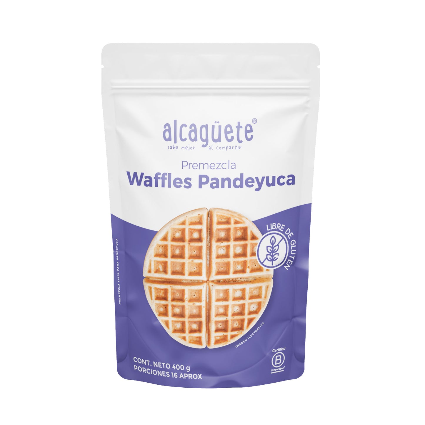 PREMEZCLA WAFFLE ALCAGUETE PAN DE YUCA X 400 GRS